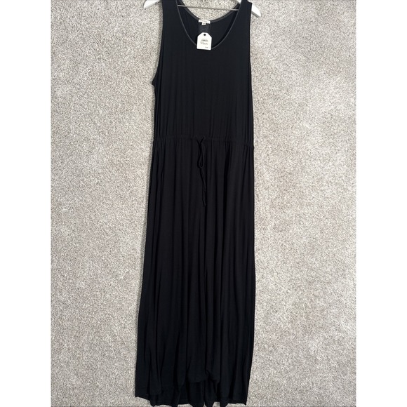 Caslon Dresses & Skirts - Caslon Black Tank Maxi Dress With Drawstring 2X
